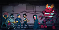 antagonist artist:anonymous assistant bartender beret captain clown cult cultist darkest_dungeon fighting fire_axe gas_mask hallway hat head_of_security honk human insulated_gloves mech parody supernatural sword toolbox weapon // 1280x653 // 280.5KB