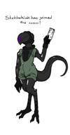 anthro artist:xenopera id_card male nonhuman solo stealth_suit text vox // 1707x3264 // 582.4KB