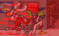 anthro artist:anonymous banana blood bodily_fluids changeling clown corpse death gore hallway laser lizardmen nonhuman paramedic running viscerator // 759x476 // 214.8KB