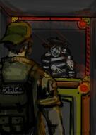 airlock artist:anonymous beret cargo_technician hat human mime pointing smiling // 752x1063 // 94.8KB