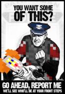 artist:PirateGuy clown clown_abuse edit meme poster propaganda security warden // 361x521 // 175.9KB