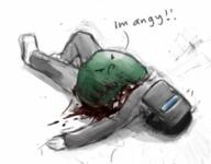 angry_look artist:anonymous assistant blood bodily_fluids death human slime speech welding_helmet // 604x472 // 270.3KB