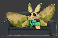 anthro artist:aspev blush botanist couch insectoid looking_at_viewer moth nonhuman solo // 3600x2400 // 361.8KB