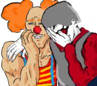 artist:anonymous clown edit human laughing male meme security security_officer // 600x535 // 339.8KB