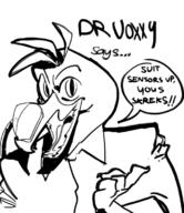 alien anthro artist:feih artwork medical_doctor monochrome nonhuman speech vox // 650x750 // 344.0KB